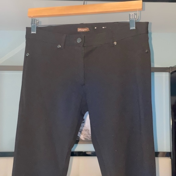 J.McLaughlin Becca Stretch Knit Leggings Black Mid-Rise Ponte Biz Casual 4 - Picture 4 of 9